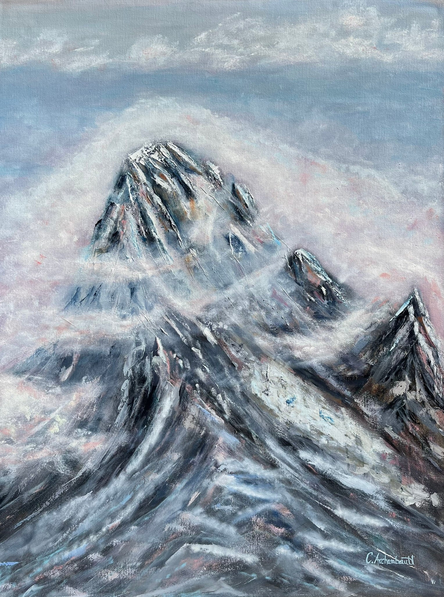 Original landscape painting from the Earth & Sky collection by Calgary-based Canadian artist Crystal Archambault